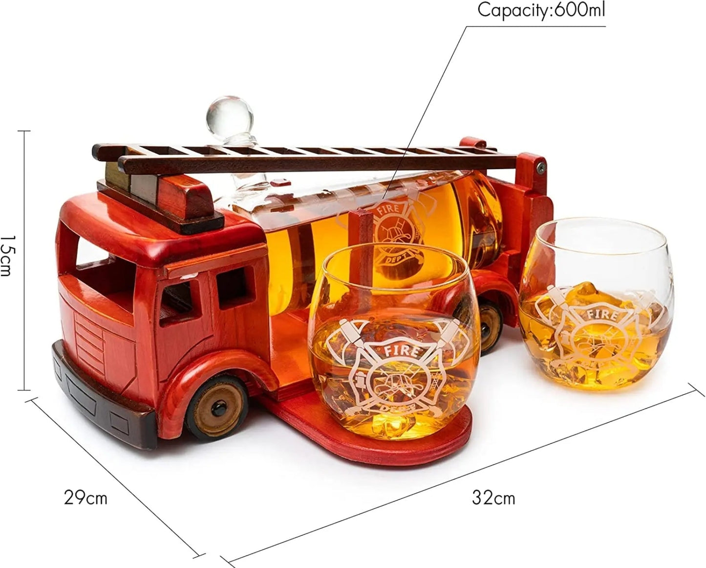 Firetruck Decanter Set - Whisky & Wine Decanters Australia
